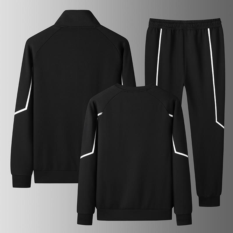 Pánské podzimní bundy Sady Mikina s kapucí + Cardigan Kabát + Dlouhé kalhoty Sady 3 ks Pánské teplákové soupravy Sportovní oblečení