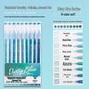 Blue Fruit Morandi Planner Pens Set: 240 Multicolored, Large Capacity, Includes Purple and Skin Tones.