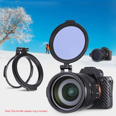 R 77 77mm Rapid Filter System Camera Lens ND Filter Metal Adapter Ring Compatible with Canon Nikon Sony Olympus DSLR