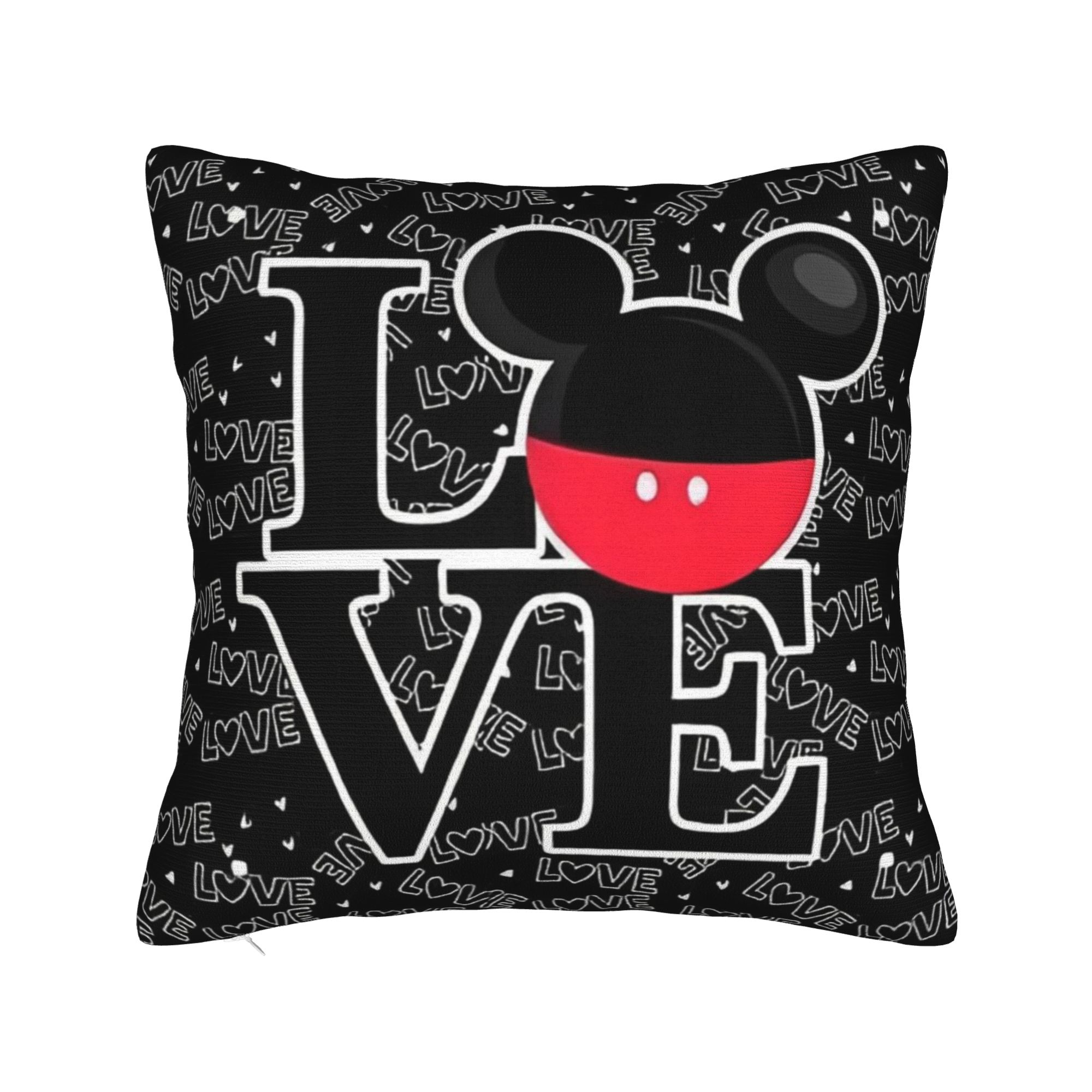 

Mickey Minnie Cartoon Square Pillow Covers Polyester Home Cushion Cover Creative Decorative Throw Pillow Case 45*45 30cmx30cm