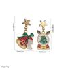 Christmas Holiday Personalized Earrings Simple Reindeer Snowman Christmas Tree Asymmetric Stud Alloy Oil Drop Earrings