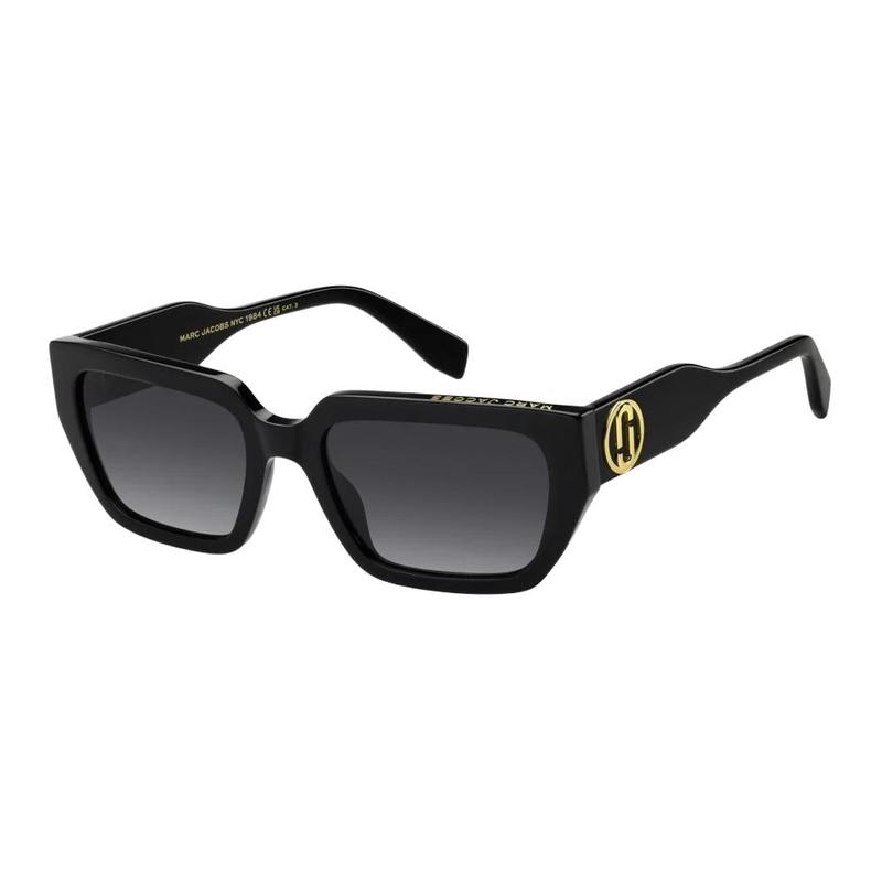 Marc Jacobs Temple Logo Acetate Rectangular Sunglasses Women s Black MARC809S8079O чёрный