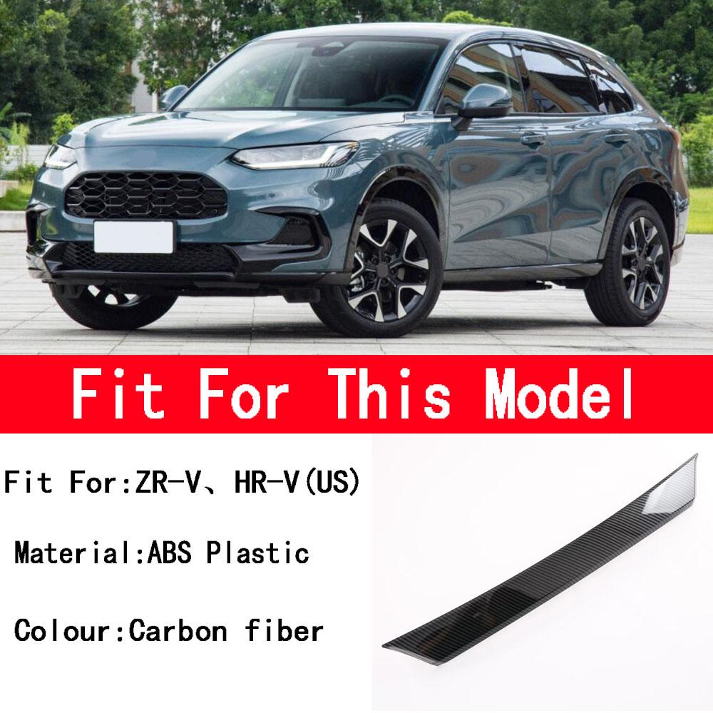 For Honda XR-V ZR-V HR-V Vezel 2024 Carbon Fiber Rear Trunk Tailgate Lid Cover Trim Car Accessories Stickers HRV ZRV for ZR-V HR-V