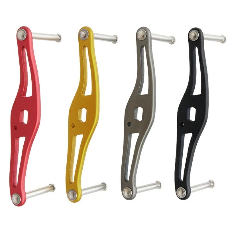 VISPREA Aluminum Alloy Baitcasting Reel and Abu Garcia Replacement Custom YU263 Handle, 120mm, Crank, Shimano, Daiwa, Compatible, Part, (Black)