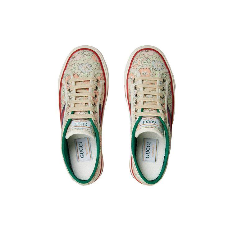 Gucci Liberty of London X Gucci Wmns Tennis 1977 'Floral - Mint Green' Women's 606110 2I410 3960