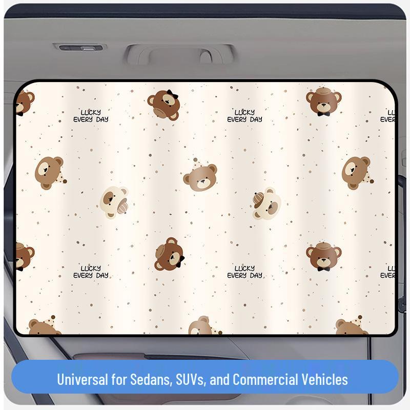 Cartoon Magnetic Car Sunshade for Kids' Sun Protection and Privacy