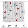 Modern Bathroom Decorstylish Shower Curtain With Dragonflies Ladybugs White Floral Print For Home Decoration Accessories In Bath