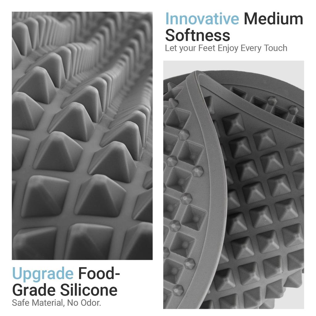 Silicone Foot Massage Pad, Double-sided Use, Large Foot Relaxation Reflex Pad, Foldable Foot Acupressure Pad, Relieves Pain And Fatigue