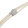 Baby pearl Necklace 3 stations 14 white gold/Pearl 20.1g Women Used