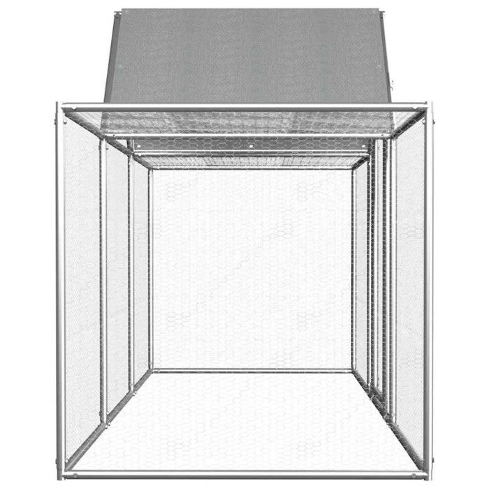 Chicken Coop - vidaXL - 3 X 1 X 1.5 M - Galvanized Steel - Water Resistant - Lockable Door