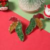 Christmas creative design sense festive alloy maple leaf stud earrings niche versatile trendy girl