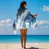 1pc Dynamic Wave Beach Towel - Quick-Dry Absorbent 230gsm Polyester, Modern Oceanic Design for Summer Travel, Pool, Beach & Outd