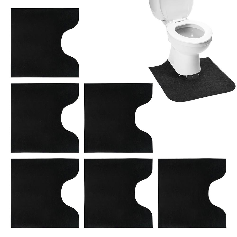 

Коврик для приучения к туалету, нескользящий коврик для обучения, 6 шт., впитывающий коврик для унитаза, закругленные U-образные защитные накладки, дезодорирующие, мягкие, многоразовые