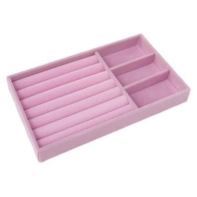 Jewelry Display Storage Box Ring Organizer Tray Necklaces Case Showcase Pendant Fashionable Portable Holder Stand