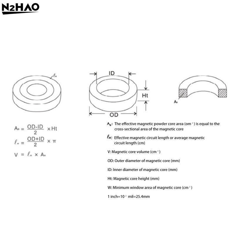 1PCS T157-2 Iron Ferrite Toroid Cores 40*24*14.5 MM For Inductors Iron Powder Core Red Ring Low Permeability