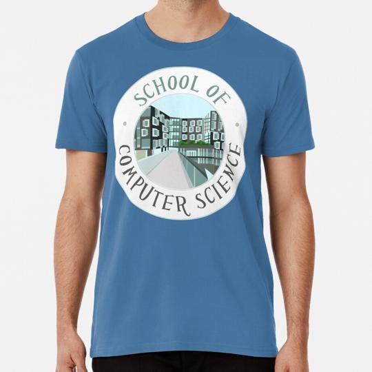 Школа компьютерных наук Карнеги-Меллона SCS Иллюстрация S-5XL США Футболка S