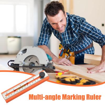 Scribe Tool for Carpentry Measuring Ruler Gauge for Woodworking Ergonomic Gadget with 360 Rotatable Head for Furniture