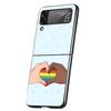 Gay Lesbian Rainbow Pride Hard PC Phone Case For Samsung Galaxy Z Flip 7 6 5 4 Black Cover For Galaxy Z Flip 3 Foldable Shell