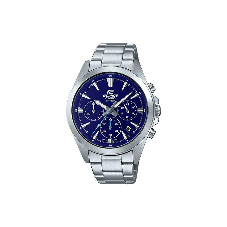 

Casio Edifice Series Waterproof Shockproof Sports Watch Quartz Movement Stainless Steel Strap Womens Watch Blue Dial Women watches EFV-630D-2AV Blue Dial