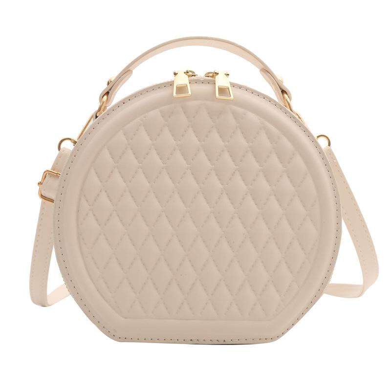 Fashion Women'S Bag Pressure Shell Portable Small Round Bag Niche Versatile Shoulder Bag Texture Foreign Style Messenger Bag