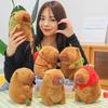 Fluffy Plush Capybara Plush Toy Soft Capybara Stuffed Doll Cartoon Capybara Cotton Doll  Room Decor