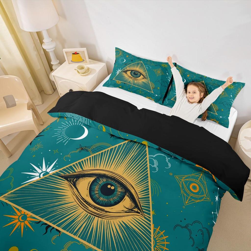 Erosebridal Sugar Skull Comforter Cover Set Skeleton Bones Duvet Cover,Gothic Moth Decor Bedding Sets Twin Magic Unicorn Rabbit Skulls Beddi