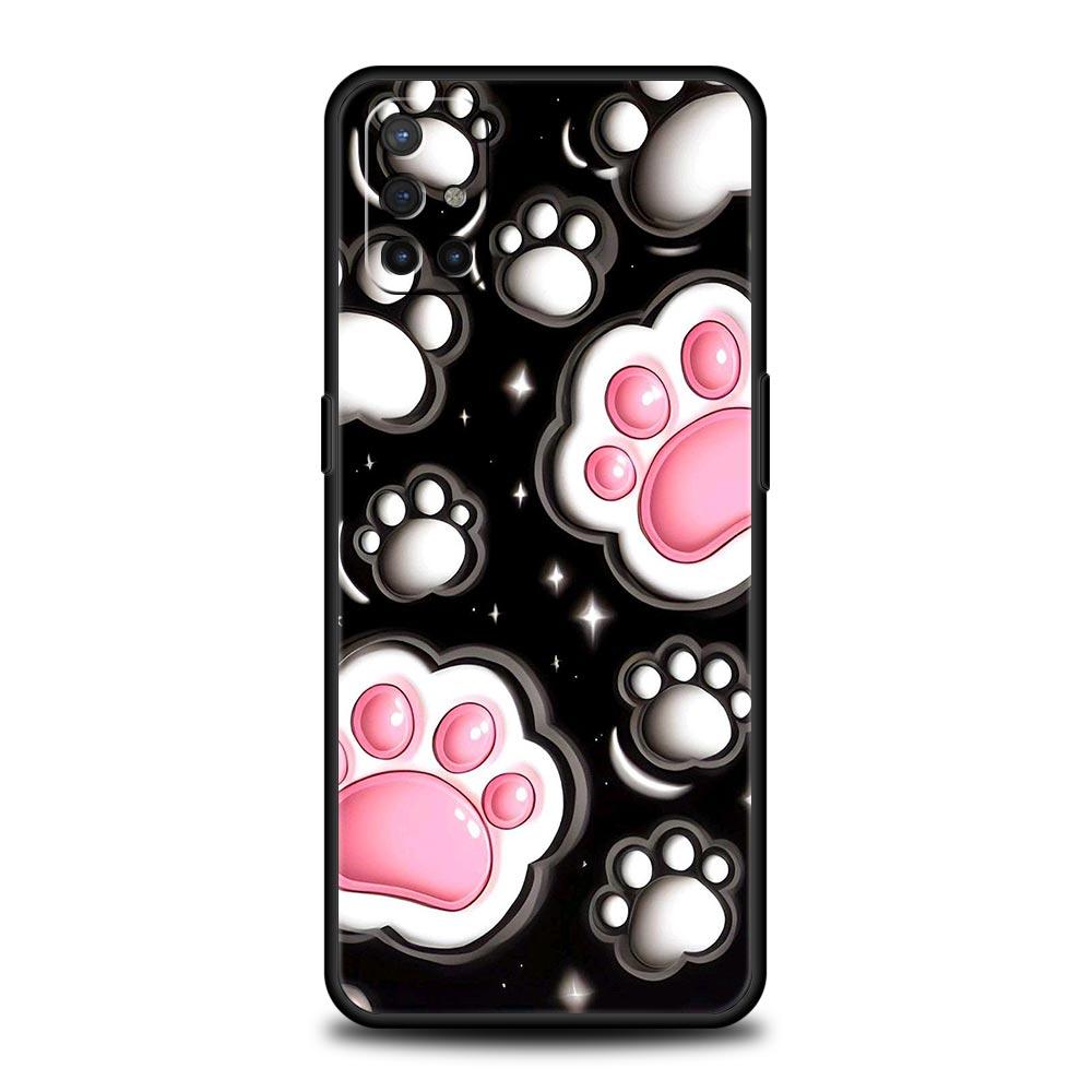 Phone Case For Oneplus 13R 13 12 10T 11 R10 Nord N100 N200 N10 9 9R CE 2 3 Z Pro Lite 5G Soft TPU Cover Og Paw Print Aesthetics