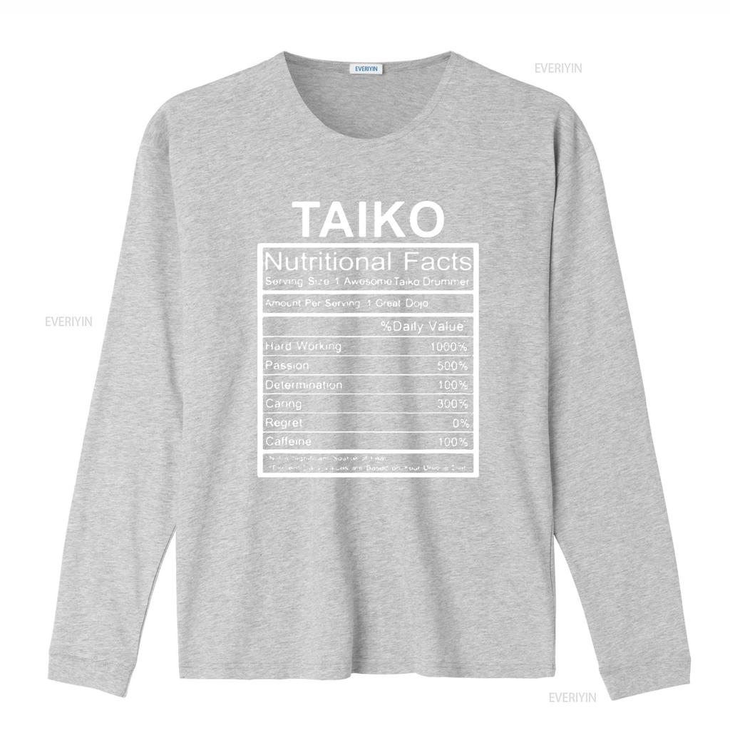 Mens Funny Taiko Nutritional Facts Practice Drummers T Shirt Black Small vintage Washed homme streetwear designer clothes