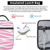 Zebra Patroon Roze Zebra Strepen Geïsoleerde Lunchtas voor Vrouwen Kantoor Koeler Thermische Voedseldoos Tote Lunchboxen Container