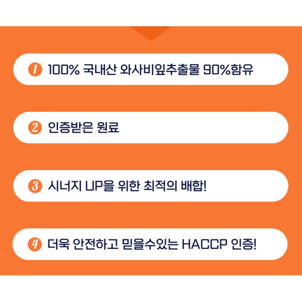 Premium Wasabi Leaf Isovitexin Tablets - Korean Food and Drug Administration (HACCP) Certified, 60 Tablets