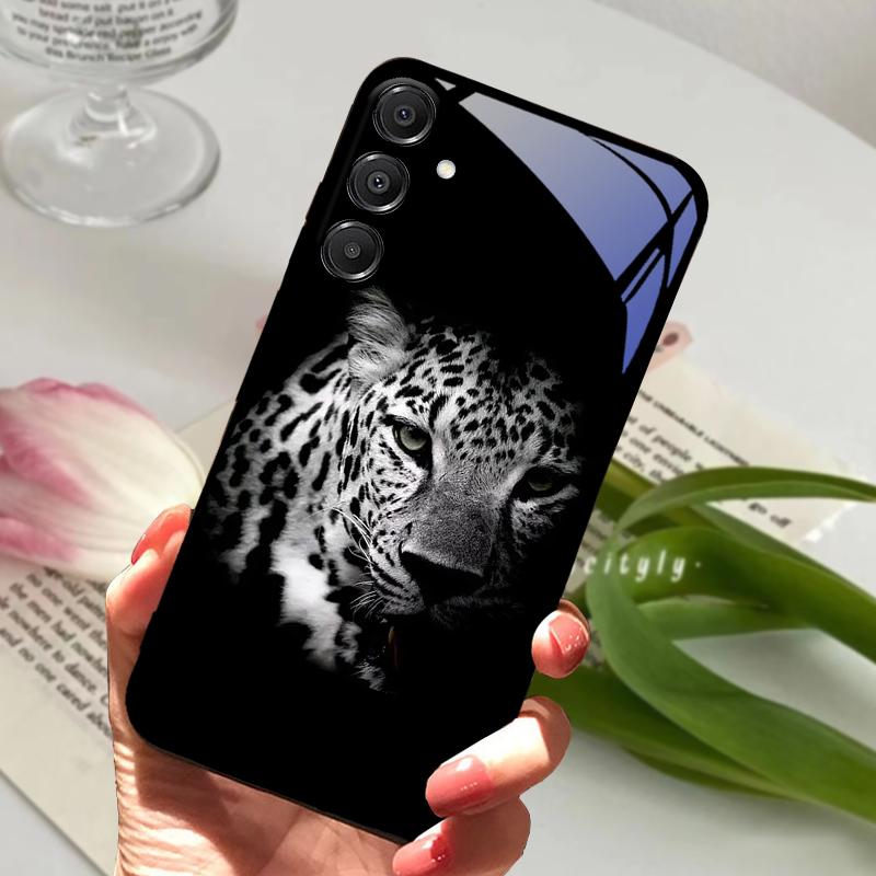 For Samsung A26 5G Case Hard PC Tempered Glass Phone Cover For Samsung Galaxy A36 A56 5G Fashion Animal Glass Protector Cases
