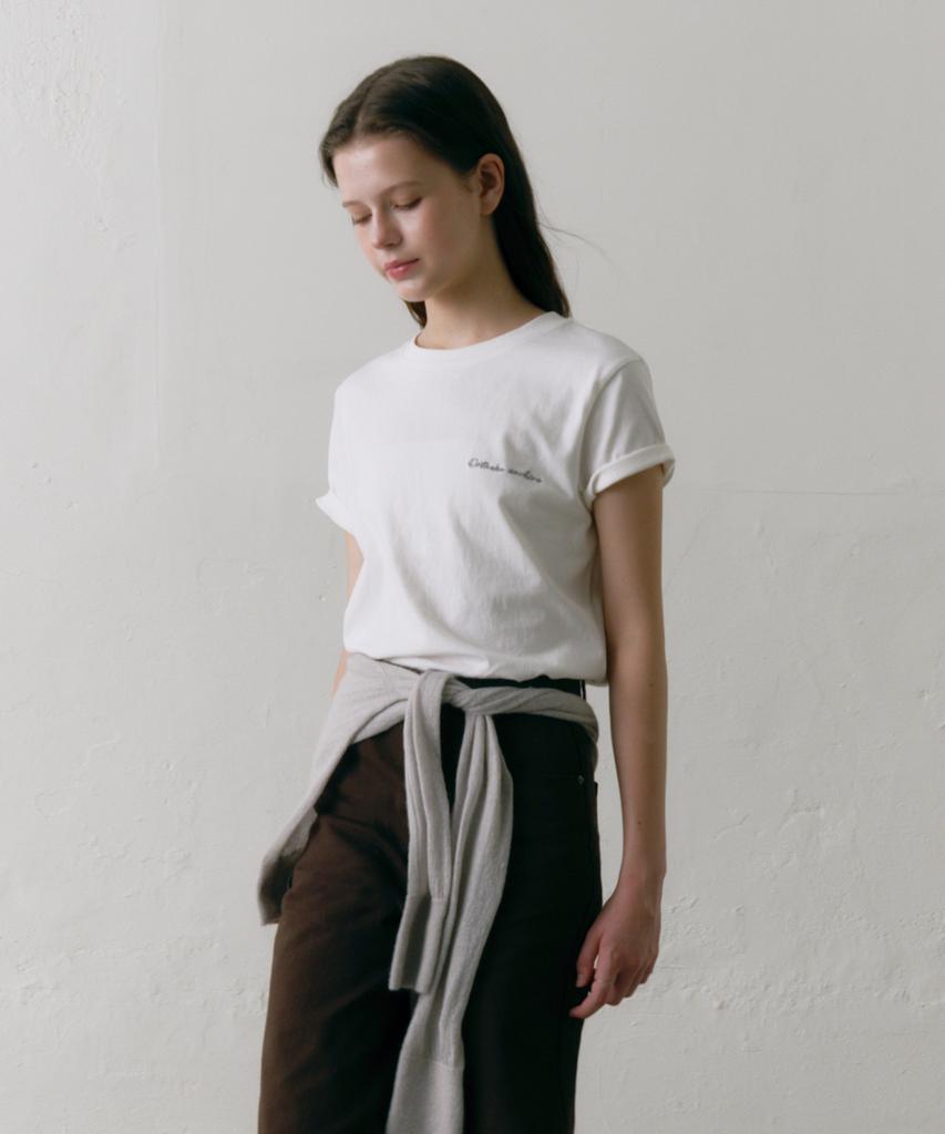 OSTKAKA Hey Oka Lettering T-Shirt White