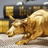 Skinds Wall Street Bull Statue, Wall Street Bull Art Decor Ox Figure Statues Represents Good Luck of Career and Wealth