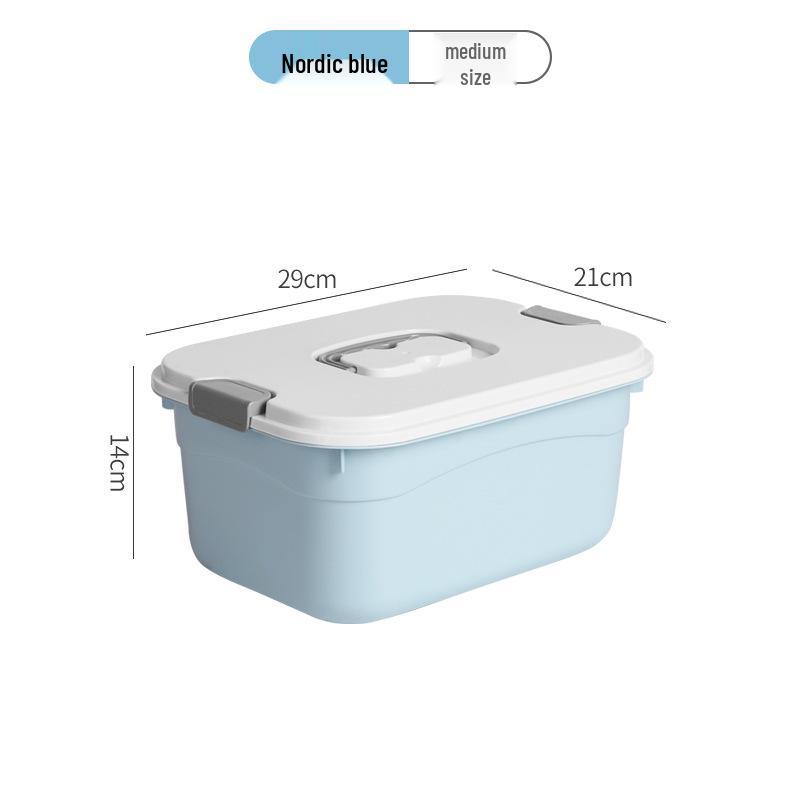 Extra Large Plastic Storage Box with Lid for Clothes, Toys, and Snacks