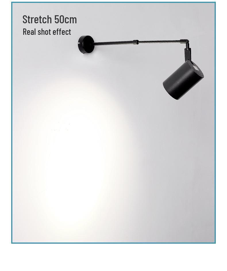 Adjustable Wall-Mounted LED Spotlight with Telescopic Arm for Exhibitions and Paintings