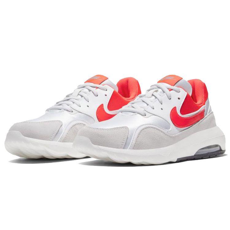 Nike Nostalgic Versatile Aesthetic Fabric Synthetic Leather Low Top Marathon Running Shoes Women sneaker White Red 916789-008