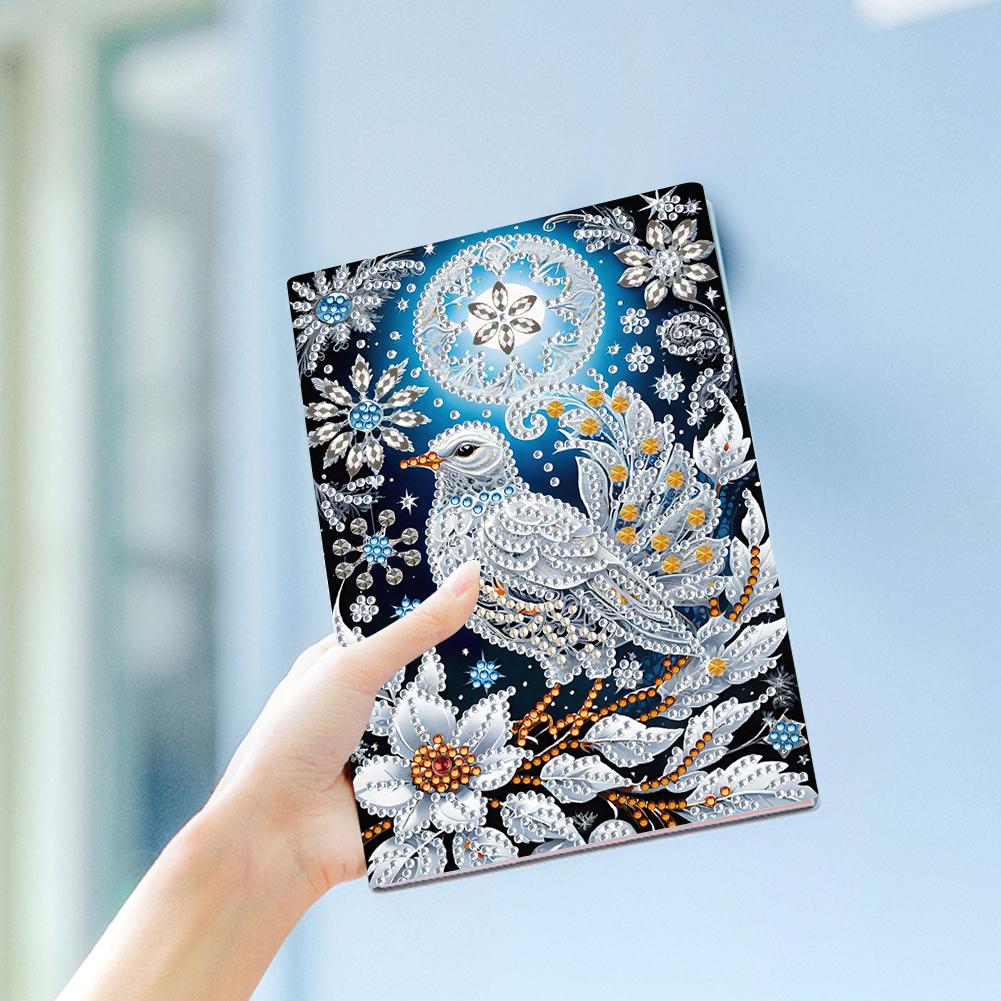 50 Pages A5 Special Shaped Beautiful Pattern 5D Diamond Painting Notebook 5D Diamond Drawing Book Art Birthdays Gifts for Teens
