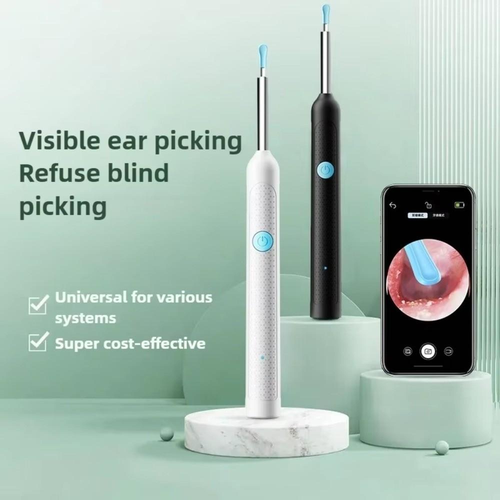 Wireless WiFi Otoscope Endoscope HD Camera Wax Removal Tool Smart Visual Ear Cleaner Kids Adults