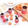 Fruit and Vegetable Cutters Set with Heart Star Flower Animal Shapes for DIY Cookie Baking Fondant Art and Cake Decoration