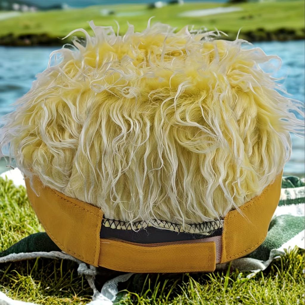 1Pc New Korean Version Adult Little Yellow Duck Baseball Wig Cap Embroidered Unisex Couple Hip Hop Party Novelty Duckbill Cap Funny Casual Hat