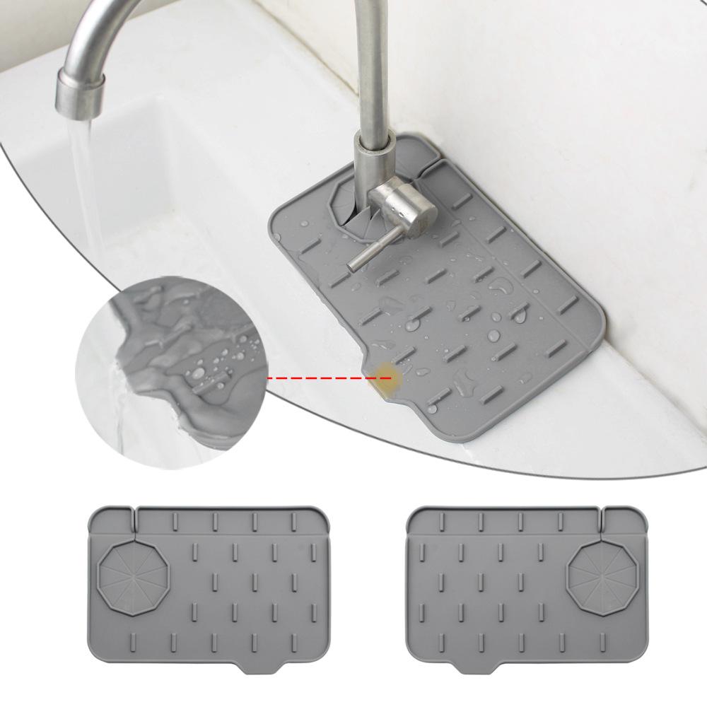 Küchenhelfer Silikon Wasserhahn Saugfähiges Pad Ablage Spüle Spritzschutz Arbeitsplatten Schutzmatte Badezimmer Abtropfmatte Zubehör