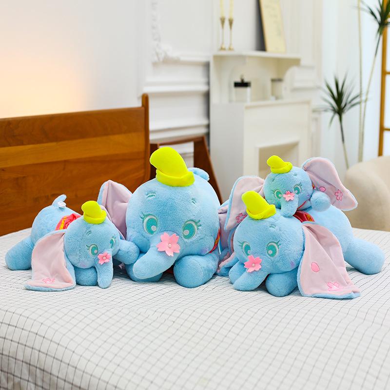 Neues 35/60cm Sakura Serie Liegender Kleiner Fliegender Elefant Plüschtier Niedliche Fliegende Elefantenpuppe Kinderschlafkissen
