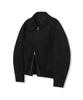 Standarderror 87-Stan061 Layered Line Suede Blouson Jacket Black