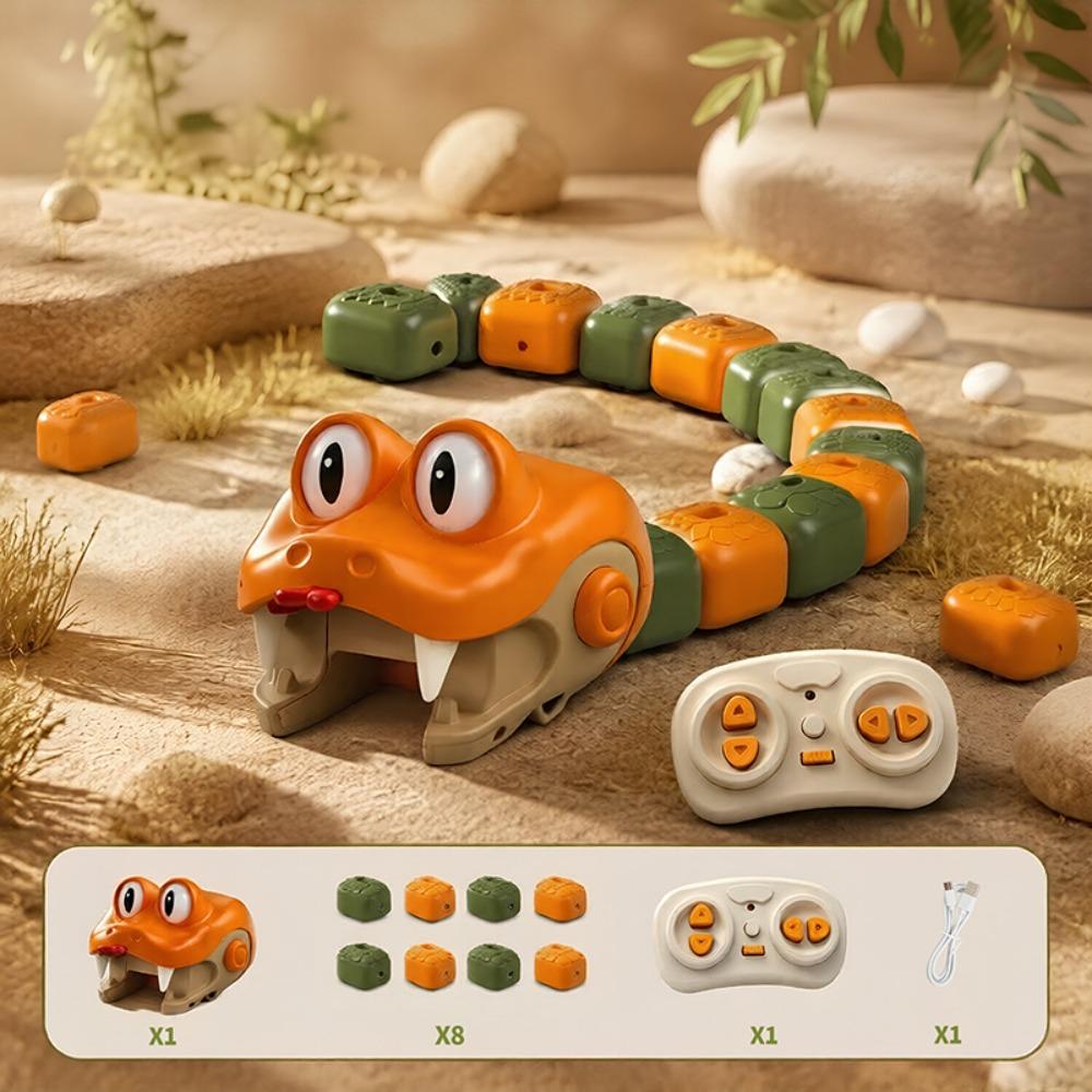 Interactive Remote Control Car Magnetic Magnetic RC Car Vehicle Toy Greedy Snake Car  Kids Gift