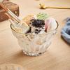 Yujing Engraved Crystal Glass Dessert Bowl - Retro Design for Oatmeal, Fruit, and Ice Cream
