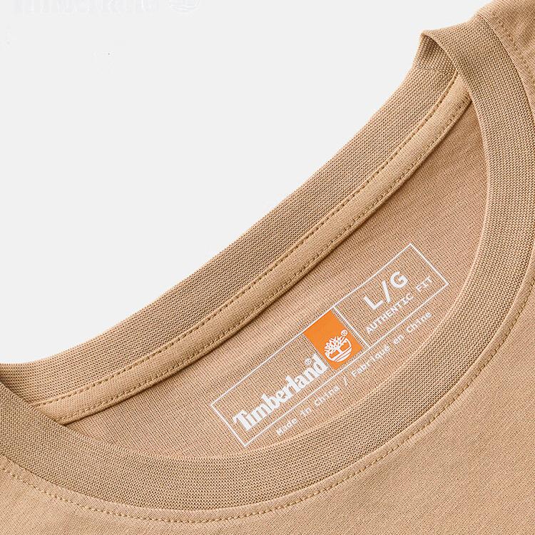 Timberland Casual Breathable Printed Short Sleeve T-Shirt Men Tops Light-Wheat A6EZW-EH3
