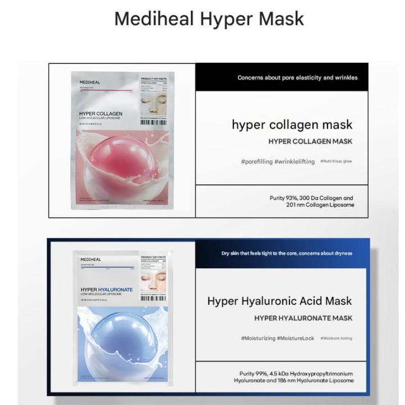 Mediheal Hyper Mask Collagen/Hyaluronic Acid 35g 10 Sheets (2 Options)