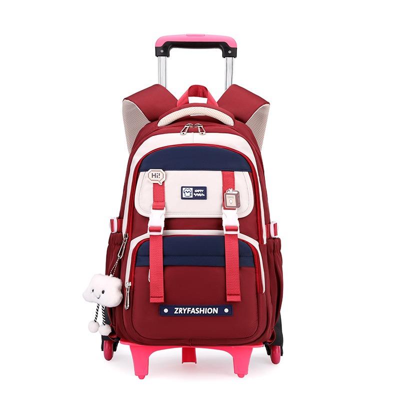 2 Wheels Travel Rolling Luggage Bag School Trolley Backpack For Boys Kid 'S Travel Backpack On Wheels School Backpacks Child