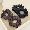 Black Beaded Satin High-end Small Hairband with A Delicate Appearance, Hair Tie for A Ponytail, Flower At The End of The Hair Ribbon.