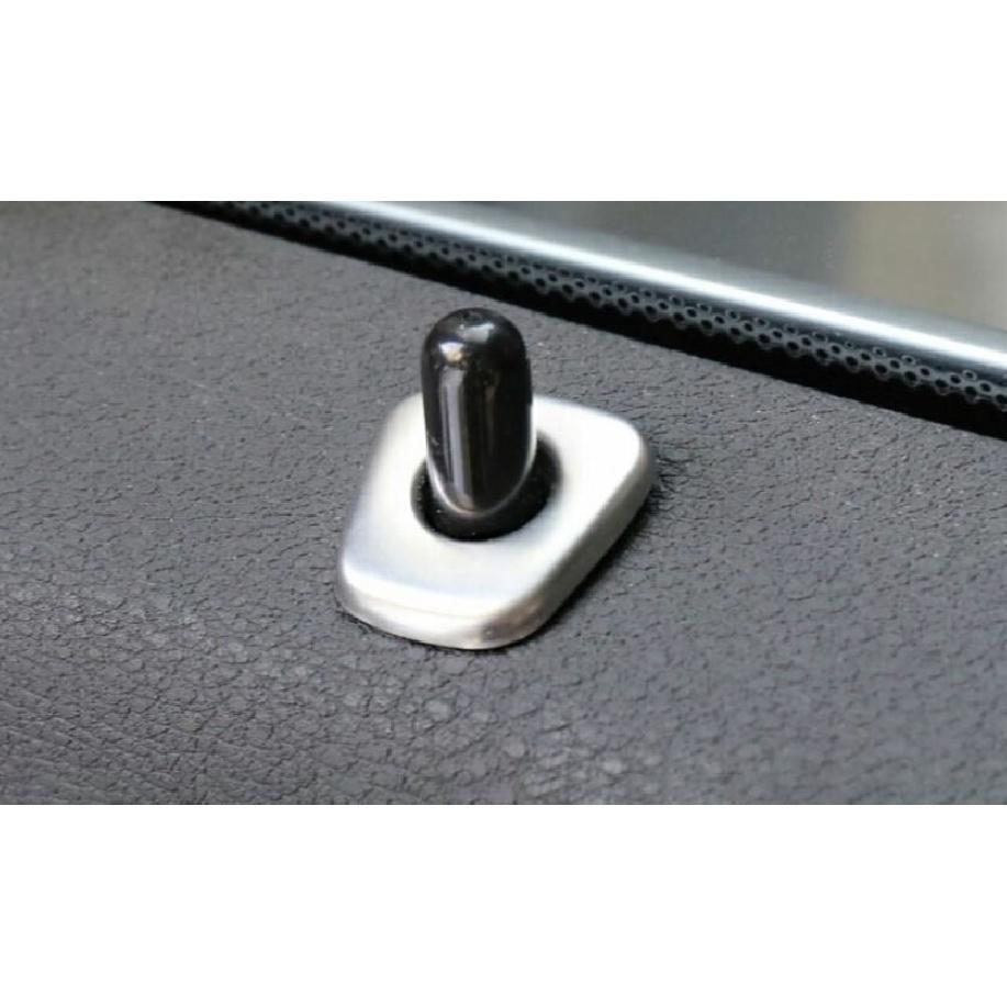 Fit For BMW X1 F48 2016-2022 Silver Steel Inner Door Lock Down Bolt Ring Trim